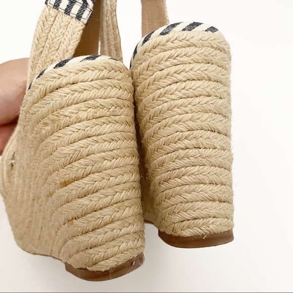 Splendid striped nautical espadrille wedges 8.5 - Picture 7 of 10